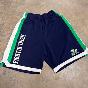 Pro edge Vintage Notre Dame Fighting Irish Outline Shorts Navy Blue Mens Medium